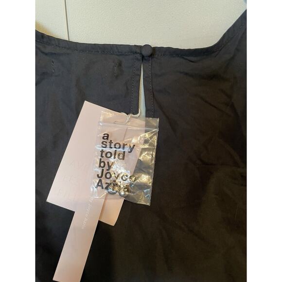 Avec Les Filles Black Long Sleeve Dress Bell Sleeve Oversized Sz Medium - Picture 8 of 8